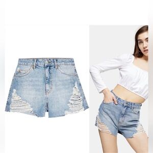 Top shop Mom Distressed Denim Women Shorts